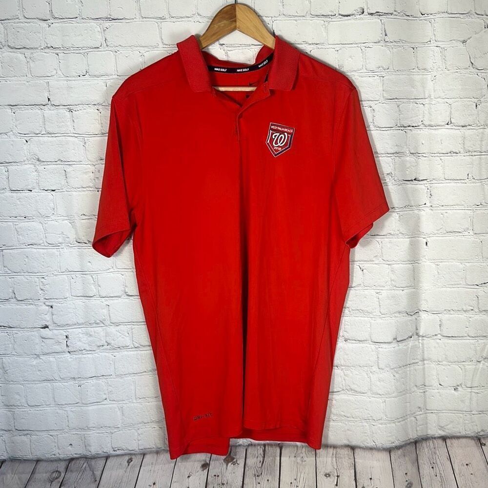 Nike West Palm Beach 2018 Red Golf Polo Dri Fit size L Large